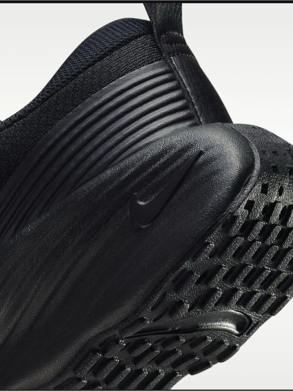 Nike Black Matte Swoosh Running Shoes